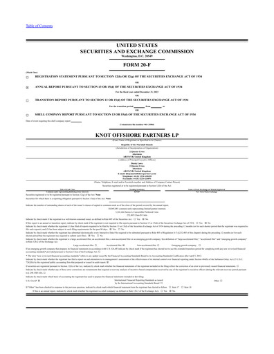 Thumbnail KNOT Offshore Partners Annual Report 2023