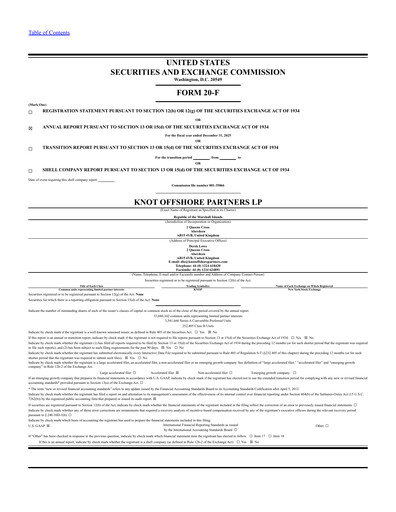 Thumbnail KNOT Offshore Partners Annual Report 2025