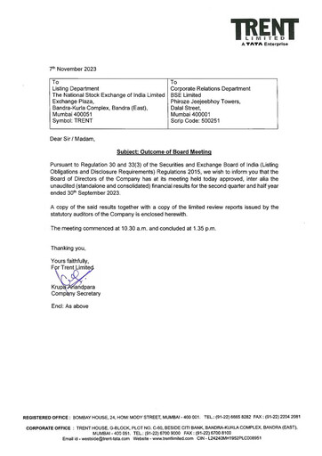 Thumbnail Trent Limited Quarterly Report 2023-q2