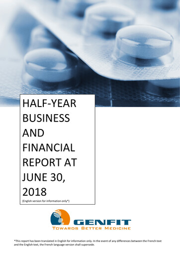 Thumbnail Genfit Financial Report 2018-h1
