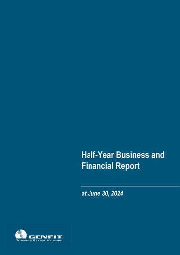 Thumbnail Genfit Financial Report 2024-h1