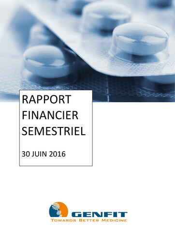 Thumbnail Genfit Financial Report 2016-h1