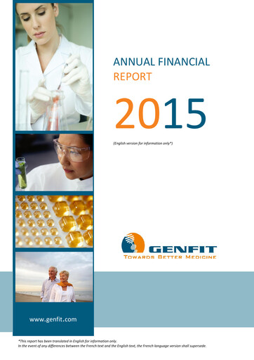 Thumbnail Genfit Financial Statement 2015