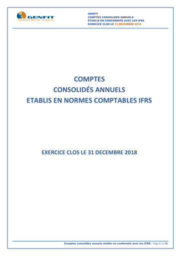 Thumbnail Genfit Financial Statement 2018