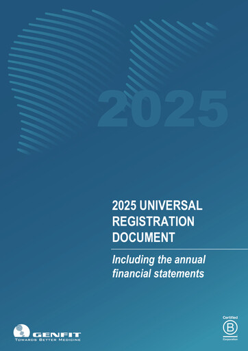 Miniature Genfit Document d'enregistrement universel 2025