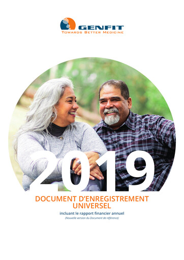 Miniature Genfit Document d'enregistrement universel 2019