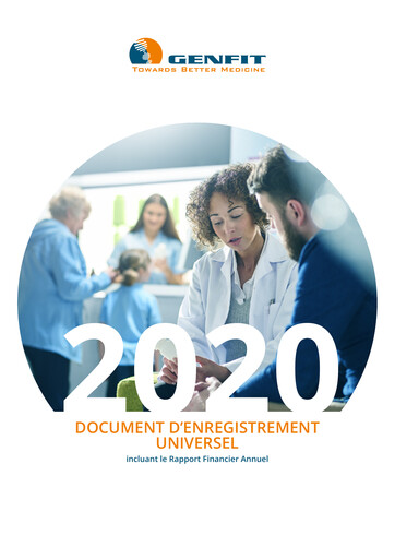 Miniature Genfit Document d'enregistrement universel 2020