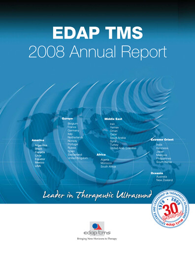 Thumbnail EDAP TMS Annual Report 2008
