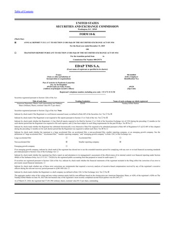 Thumbnail EDAP TMS Annual Report 2025
