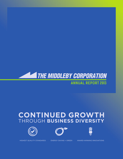 Thumbnail Middleby Annual Report 2013
