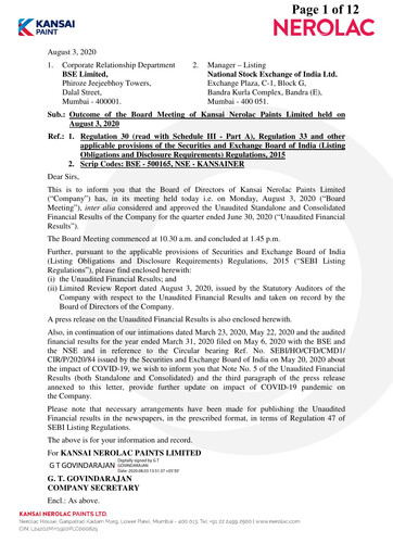 Thumbnail Nerolac Paints Quarterly Report 2020-q1