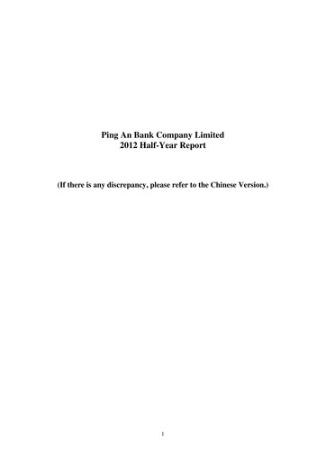 Thumbnail Ping An Bank
 Half-year Report 2012-h1