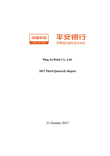 Thumbnail Ping An Bank
 Quarterly Report 2017-q3