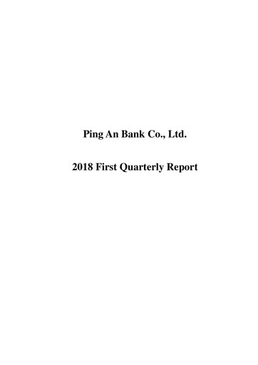 Thumbnail Ping An Bank
 Quarterly Report 2018-q1