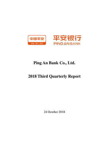 Thumbnail Ping An Bank
 Quarterly Report 2018-q3