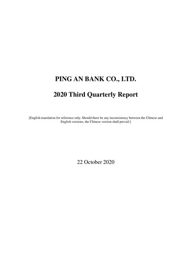 Thumbnail Ping An Bank
 Quarterly Report 2020-q3