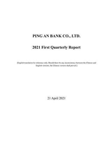 Thumbnail Ping An Bank
 Quarterly Report 2021-q1