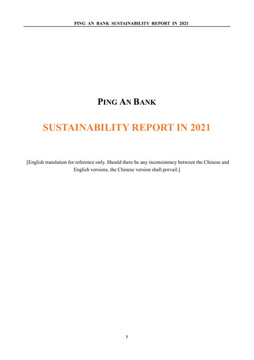 Thumbnail Ping An Bank
 Sustainability Report 2021