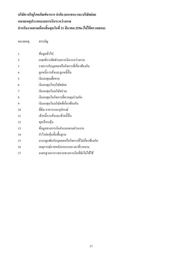 Miniature Charoen Pokphand Foods
 Rapport trimestriel 2013-q1