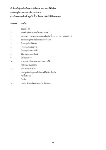 Thumbnail Charoen Pokphand Foods
 Quarterly Report 2021-q1