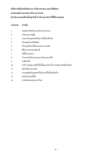 Thumbnail Charoen Pokphand Foods
 Quarterly Report 2024-q1