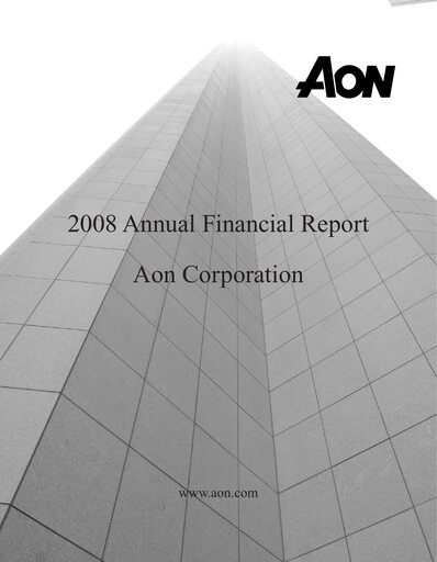 Thumbnail Aon Annual Report 2008
