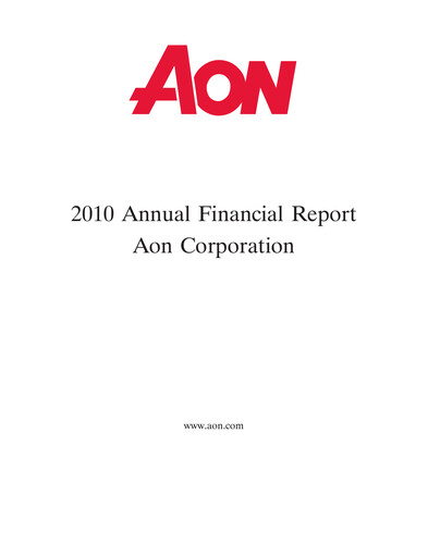 Thumbnail Aon Annual Report 2010