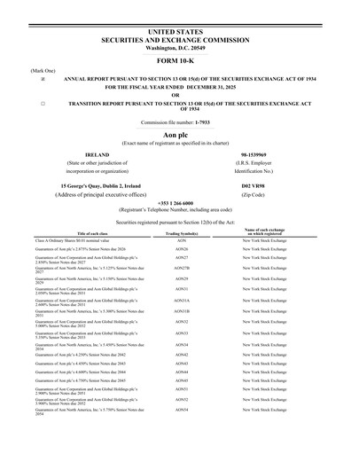 Thumbnail Aon Annual Report 2025
