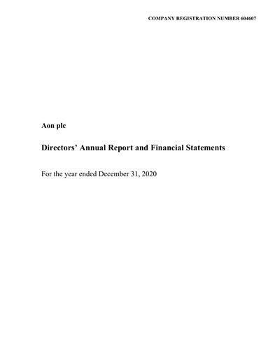 Thumbnail Aon Financial Statement 2020