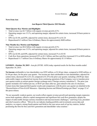 Vorschaubild Aon Quartalsbericht 2015-q3