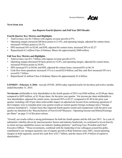Vorschaubild Aon Quartalsbericht 2015-q4