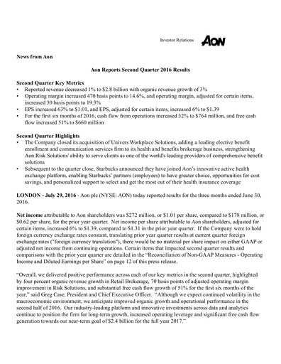 Vorschaubild Aon Quartalsbericht 2016-q2