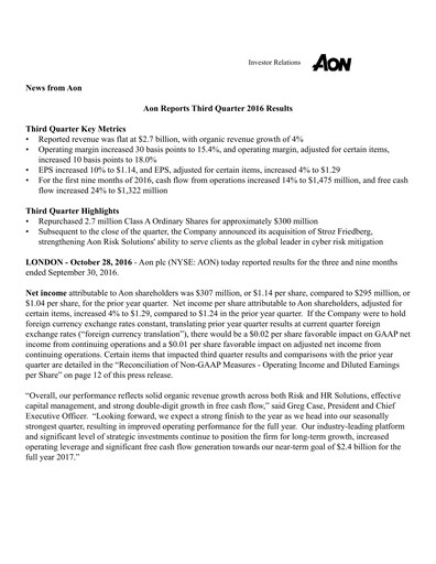 Vorschaubild Aon Quartalsbericht 2016-q3