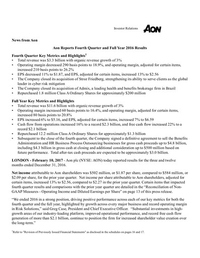 Vorschaubild Aon Quartalsbericht 2016-q4