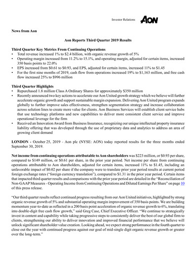 Vorschaubild Aon Quartalsbericht 2019-q3
