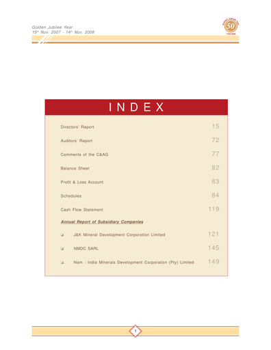 Thumbnail National Mineral Development Corporation Annual Report 2007-2008