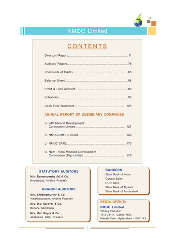 Thumbnail National Mineral Development Corporation Annual Report 2009-2010
