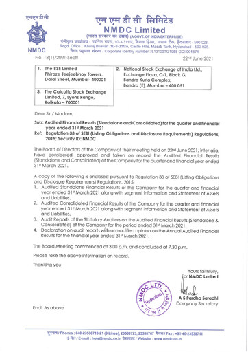 Thumbnail National Mineral Development Corporation Financial Statement 2020-2021