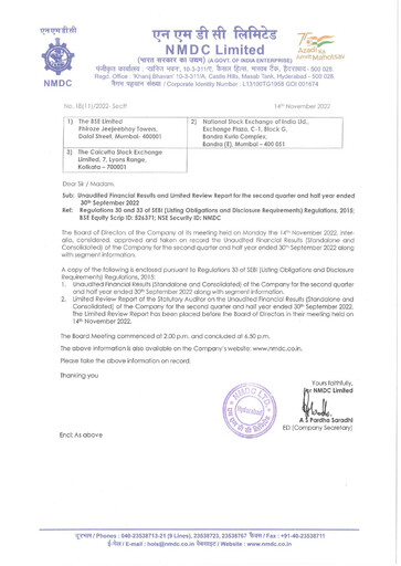 Thumbnail National Mineral Development Corporation Quarterly Report 2022-q2