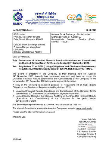 Thumbnail National Mineral Development Corporation Quarterly Report 2023-q2