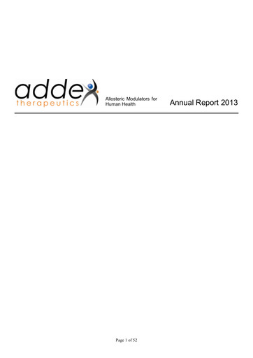 Miniature Addex Therapeutics Rapport annuel 2013