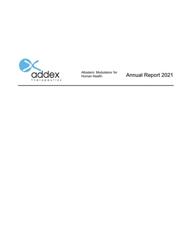 Miniature Addex Therapeutics Rapport annuel 2021