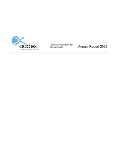 Miniature Addex Therapeutics Rapport annuel 2023