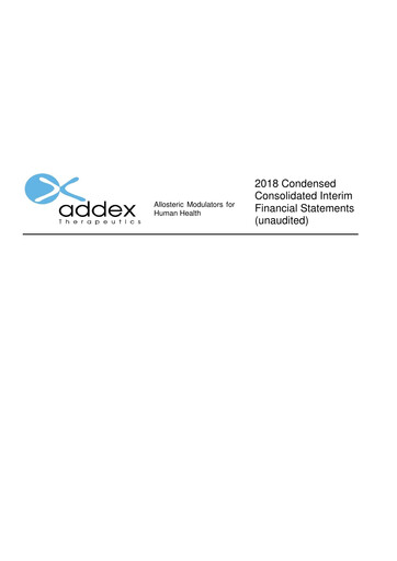 Thumbnail Addex Therapeutics Half-year Report 2018-h1