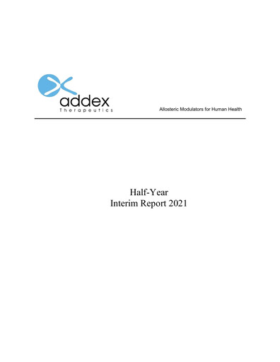 Thumbnail Addex Therapeutics Half-year Report 2021-h1