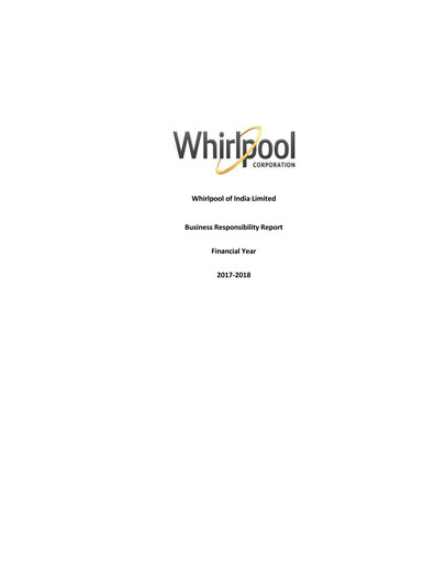 Thumbnail Whirlpool India ESG Report 2017-2018