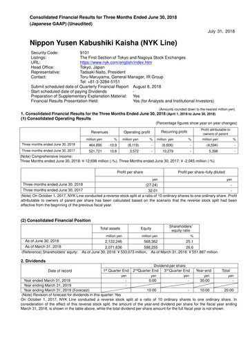 Thumbnail Nippon Yūsen
 Quarterly Report 2018-q1