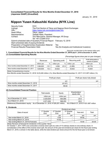 Thumbnail Nippon Yūsen
 Quarterly Report 2018-q3