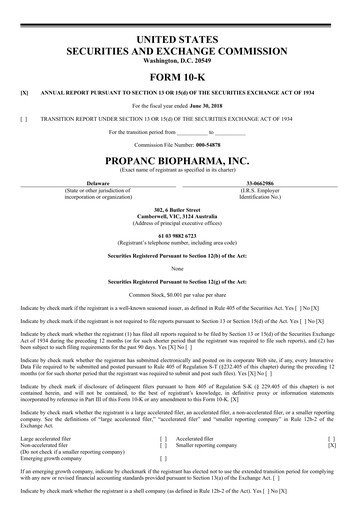 Thumbnail Propanc Biopharma Annual Report 2017-2018