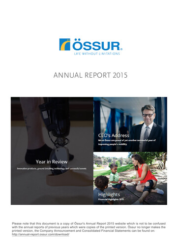 Thumbnail Embla Medical Annual Report 2015